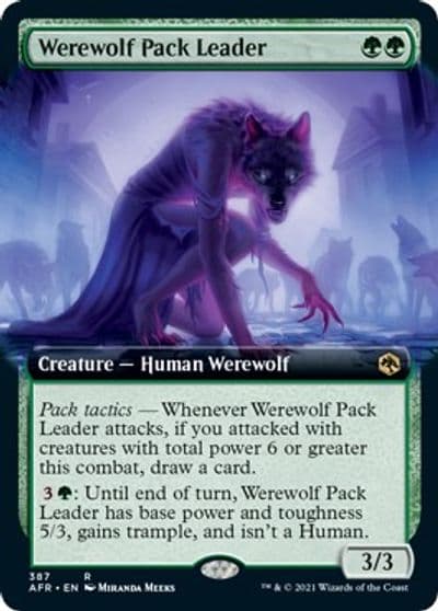 Werewolf Pack Leader Extended Art Adventures in the Forgotten Realms Magic card