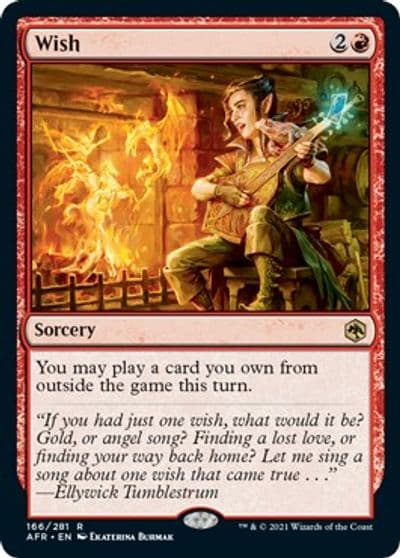 Wish Adventures in the Forgotten Realms Magic card
