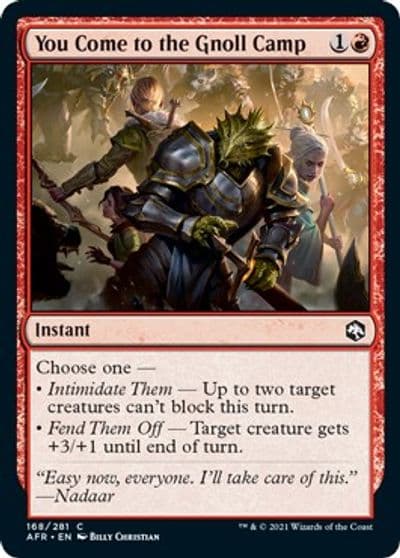 You Come to the Gnoll Camp Adventures in the Forgotten Realms Magic card