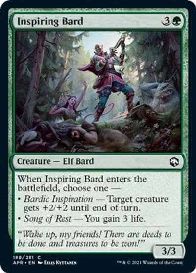 Inspiring Bard Adventures in the Forgotten Realms Magic card