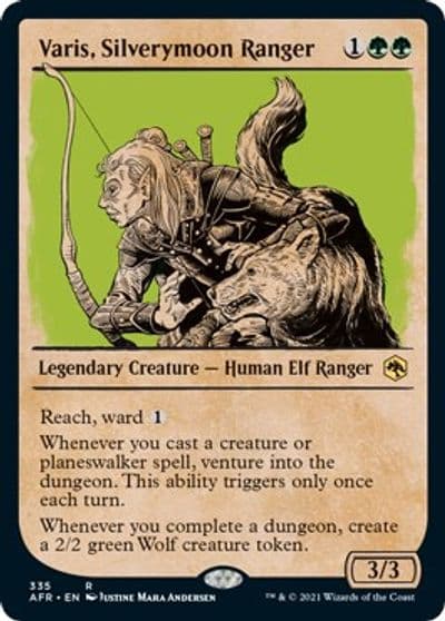 Varis Silverymoon Ranger Showcase Adventures in the Forgotten Realms Magic card