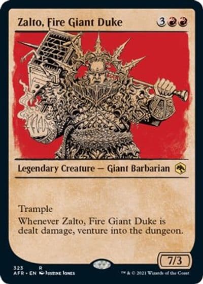 Zalto Fire Giant Duke Showcase Adventures in the Forgotten Realms Magic card