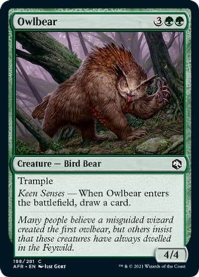 Owlbear Adventures in the Forgotten Realms Magic card