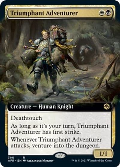 Triumphant Adventurer Extended Art Adventures in the Forgotten Realms Magic card