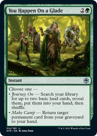 You Happen On a Glade Adventures in the Forgotten Realms Magic card
