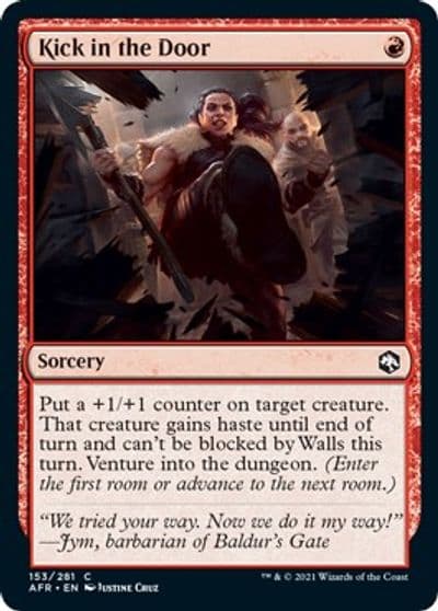 Kick in the Door Adventures in the Forgotten Realms Magic card