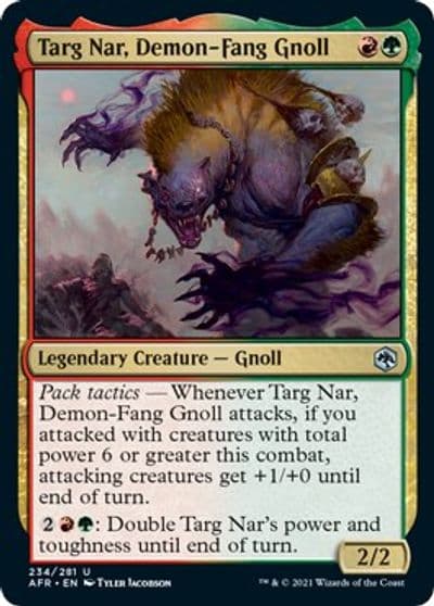 Targ Nar Demon Fang Gnoll Adventures in the Forgotten Realms Magic card
