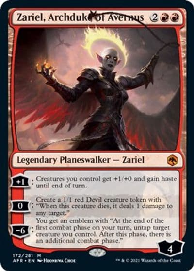 Zariel Archduke of Avernus Adventures in the Forgotten Realms Magic card