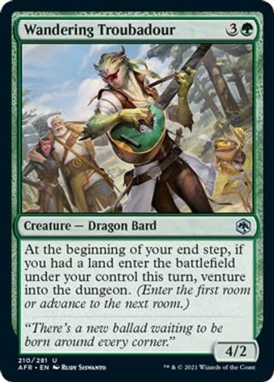 Wandering Troubadour Adventures in the Forgotten Realms Magic card