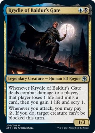 Krydle of Baldurs Gate Adventures in the Forgotten Realms Magic card