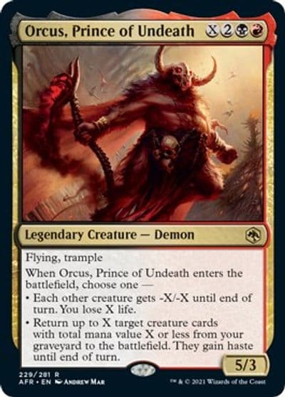 Orcus Prince of Undeath Adventures in the Forgotten Realms Magic card