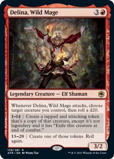 Delina Wild Mage Adventures in the Forgotten Realms Magic card