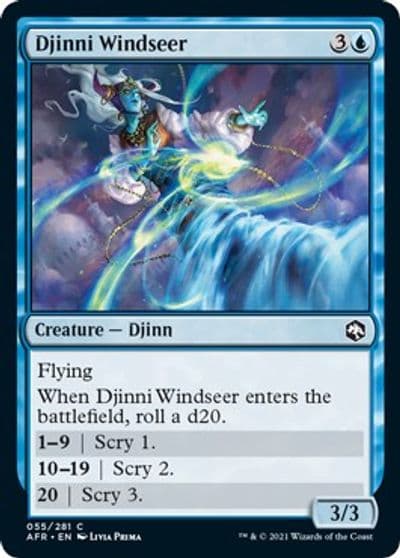 Djinni Windseer Adventures in the Forgotten Realms Magic card