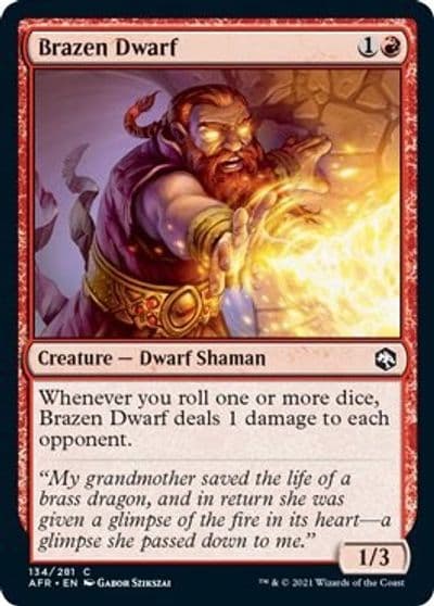Brazen Dwarf Adventures in the Forgotten Realms Magic card