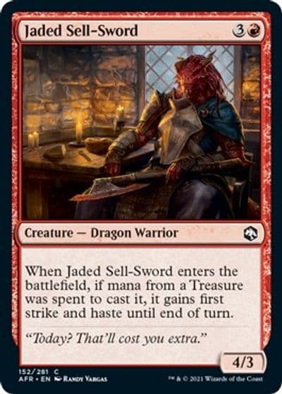 Jaded Sell Sword Adventures in the Forgotten Realms Magic card