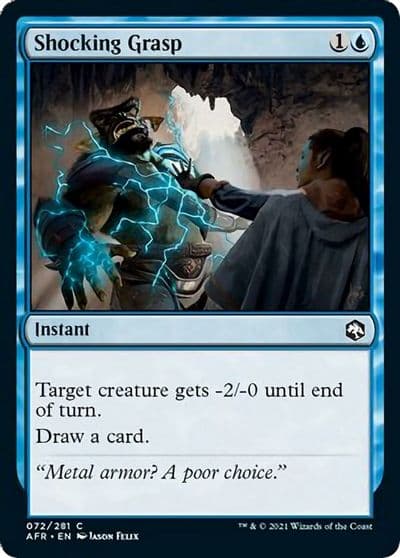 Shocking Grasp Adventures in the Forgotten Realms Magic card