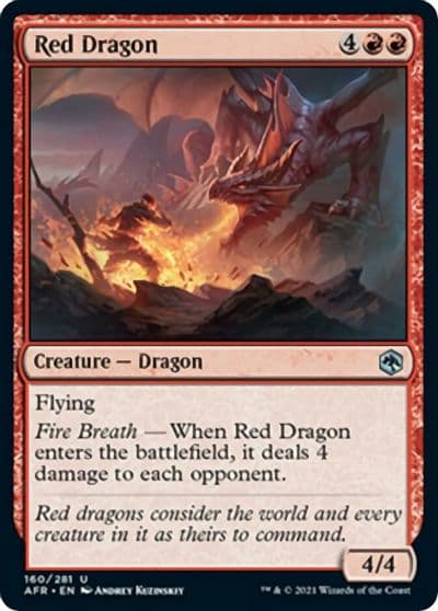 Red Dragon Adventures in the Forgotten Realms Magic card