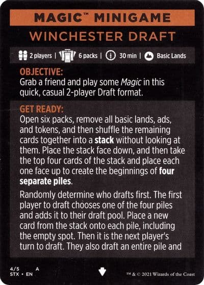 Magic Minigame Winchester Draft Strixhaven: School of Mages Magic card