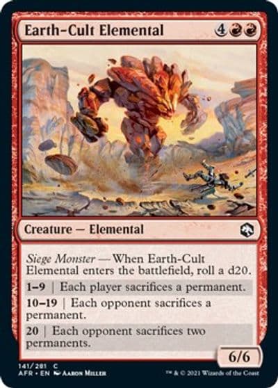 Earth Cult Elemental Adventures in the Forgotten Realms Magic card