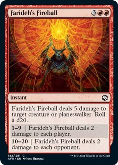 Faridehs Fireball Adventures in the Forgotten Realms Magic card