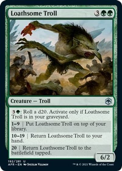 Loathsome Troll Adventures in the Forgotten Realms Magic card