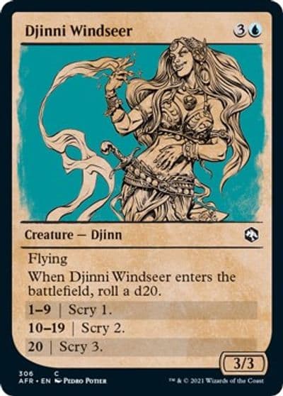 Djinni Windseer Showcase Adventures in the Forgotten Realms Magic card