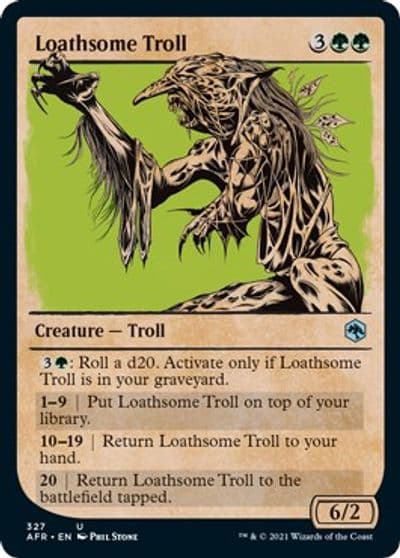 Loathsome Troll Showcase Adventures in the Forgotten Realms Magic card
