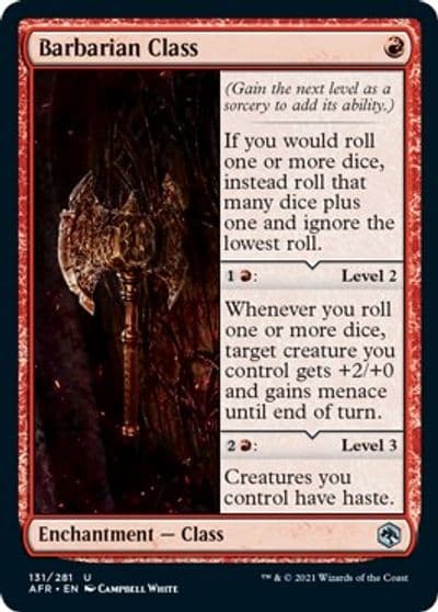 Barbarian Class Adventures in the Forgotten Realms Magic card