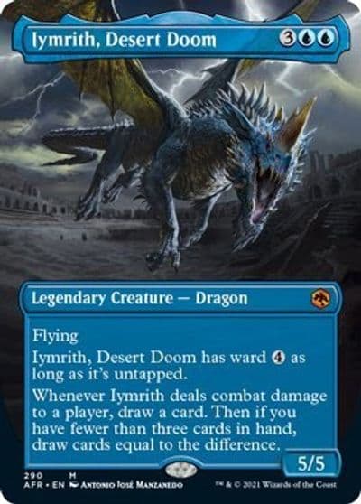 Iymrith Desert Doom Borderless Adventures in the Forgotten Realms Magic card
