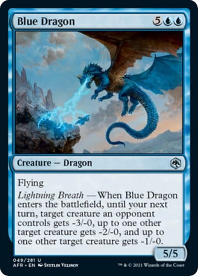 Blue Dragon Adventures in the Forgotten Realms Magic card