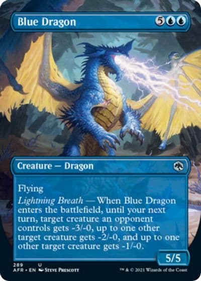 Blue Dragon Borderless Adventures in the Forgotten Realms Magic card