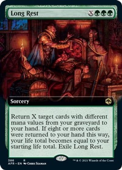 Long Rest Extended Art Adventures in the Forgotten Realms Magic card