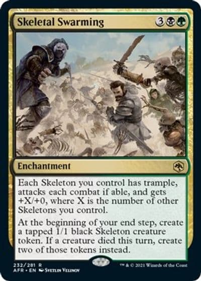 Skeletal Swarming Adventures in the Forgotten Realms Magic card