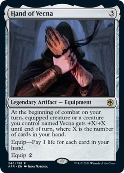 Hand of Vecna Adventures in the Forgotten Realms Magic card