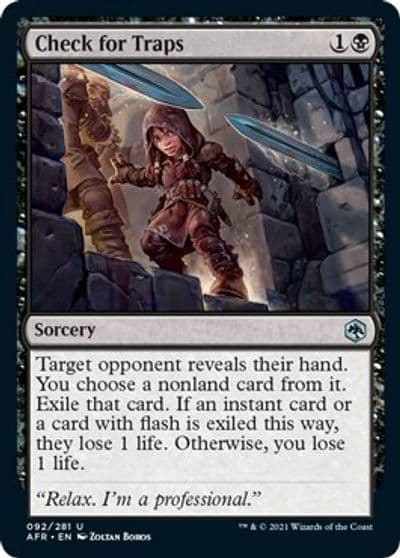 Check for Traps Adventures in the Forgotten Realms Magic card