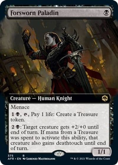 Forsworn Paladin Extended Art Adventures in the Forgotten Realms Magic card