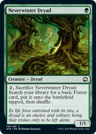 Neverwinter Dryad Adventures in the Forgotten Realms Magic card