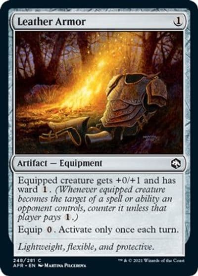 Leather Armor Adventures in the Forgotten Realms Magic card
