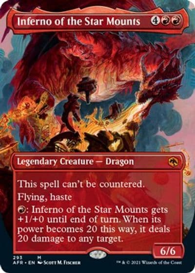 Inferno of the Star Mounts Borderless Adventures in the Forgotten Realms Magic card
