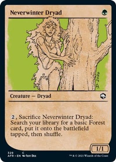 Neverwinter Dryad Showcase Adventures in the Forgotten Realms Magic card