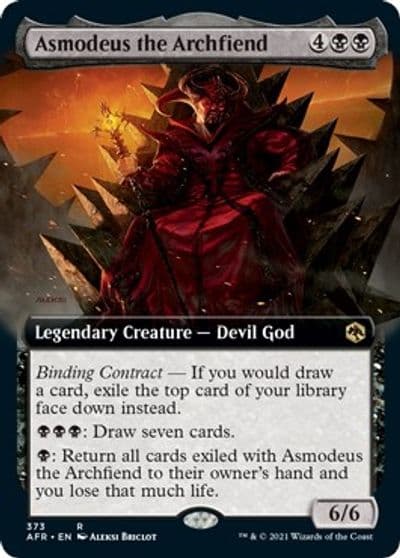 Asmodeus the Archfiend Extended Art Adventures in the Forgotten Realms Magic card
