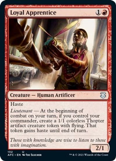 Loyal Apprentice Commander: Adventures in the Forgotten Realms Magic card