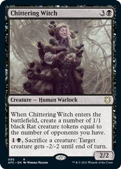 Chittering Witch Commander: Adventures in the Forgotten Realms Magic card