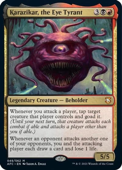Karazikar the Eye Tyrant Commander: Adventures in the Forgotten Realms Magic card