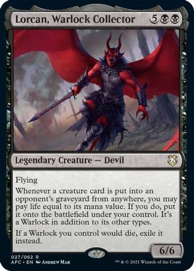 Lorcan Warlock Collector Commander: Adventures in the Forgotten Realms Magic card