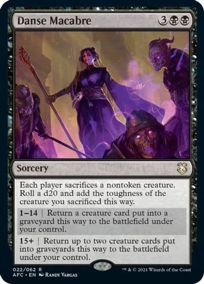 Danse Macabre Commander: Adventures in the Forgotten Realms Magic card