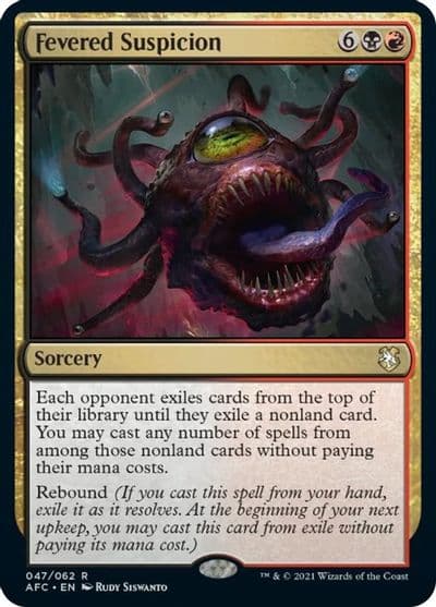 Fevered Suspicion Commander: Adventures in the Forgotten Realms Magic card