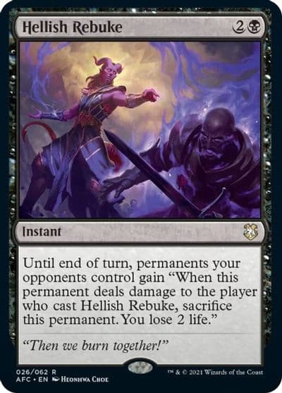 Hellish Rebuke Commander: Adventures in the Forgotten Realms Magic card