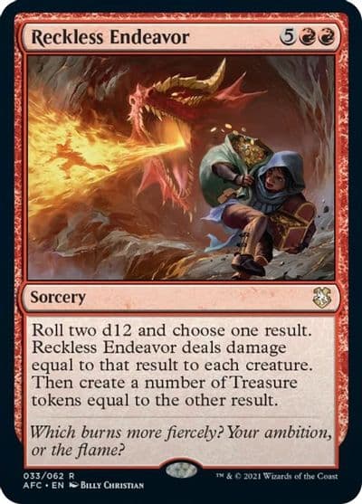 Reckless Endeavor Commander: Adventures in the Forgotten Realms Magic card