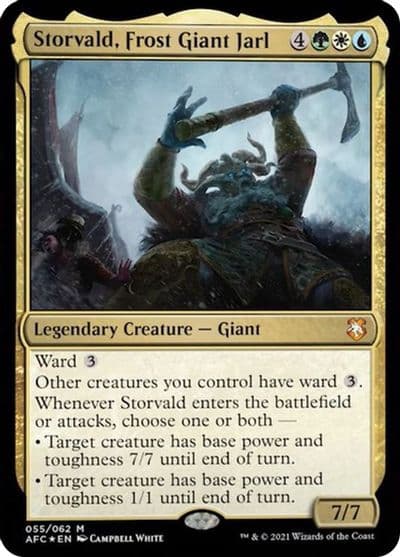 Storvald Frost Giant Jarl Commander: Adventures in the Forgotten Realms Magic card